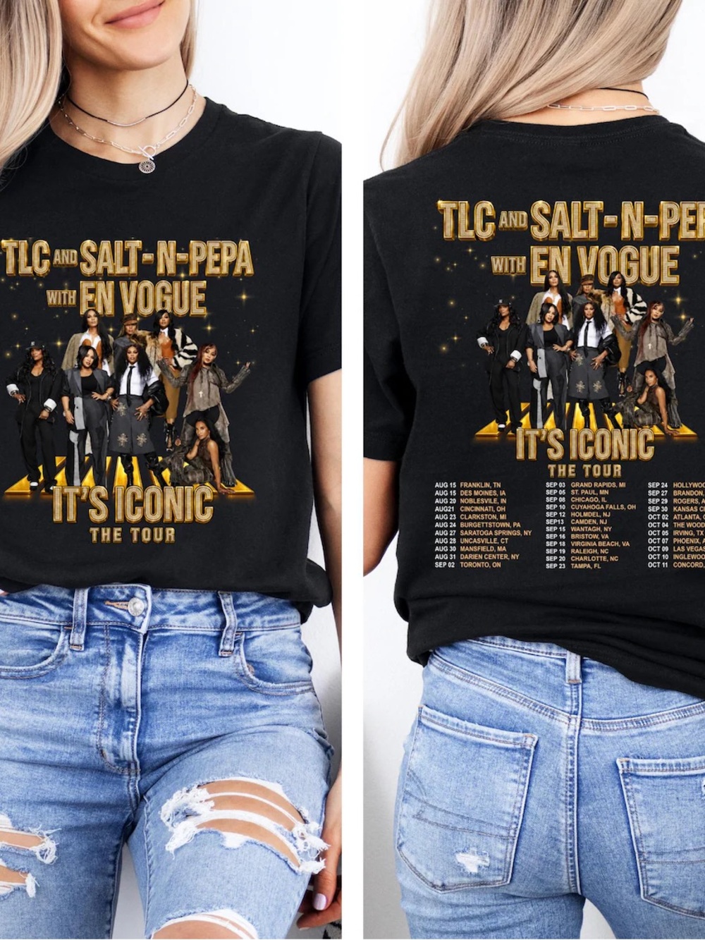 Salt-N-Pepa Tour 2026 It’s Iconic Tour Tee, 90s Hip Hop Vintage Style T-Shirt